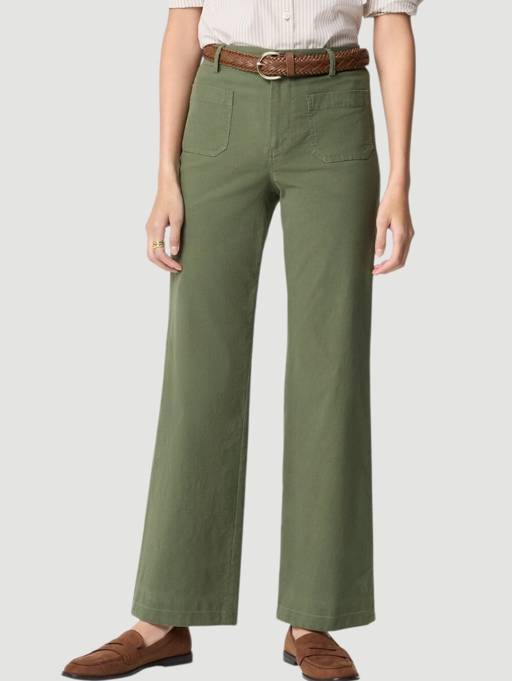 J.Crew Lizzie Wide Leg Pant Green 31 Petite NWT